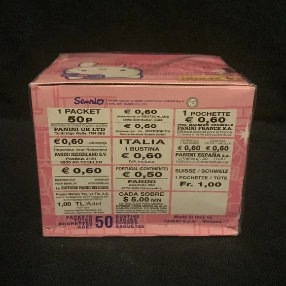 Hello Kitty Panini Stickers Sealed Box NWT